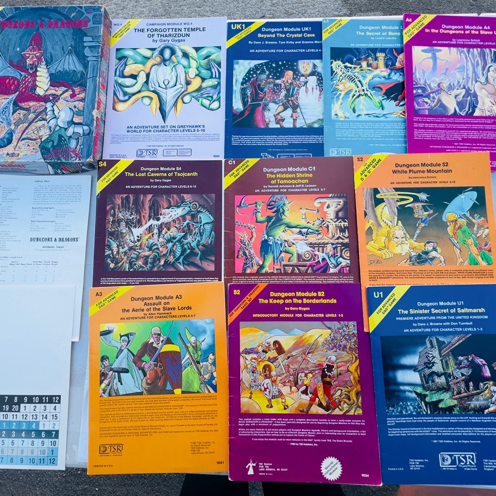 Vintage Dungeons & Dragons Module Collection